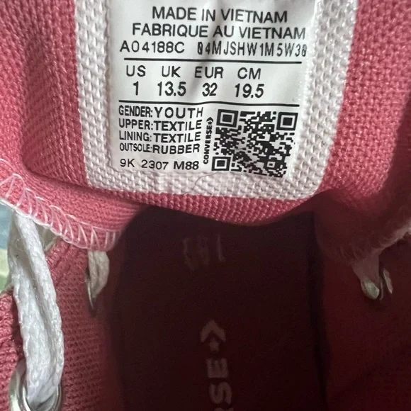 Converse Kids High-Top White and Pink chrome butterflies Floral - Picture 6 of 6